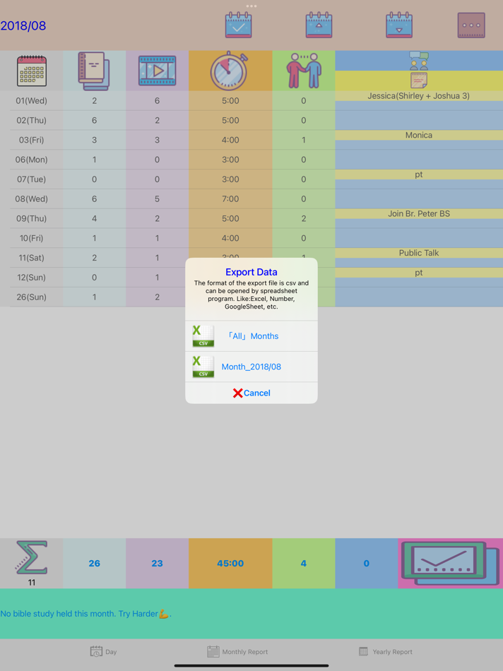 #7. Ministry Service Report (iOS) 由: HUI CHI WING