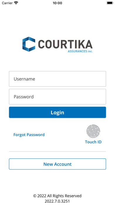 Courtika Assurances Online Screenshot