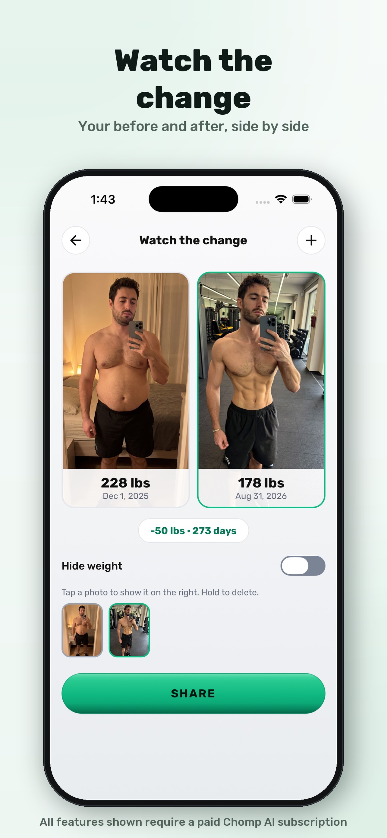 Screenshot 3 of Chomp AI: Calorie Counter