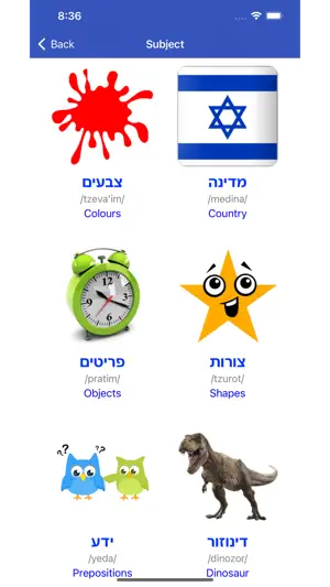 Learn Hebrew Vocabulary screenshot 2