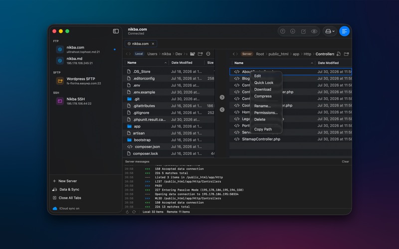 xFTP-FTP, SFTP, SSH Client screenshot 4