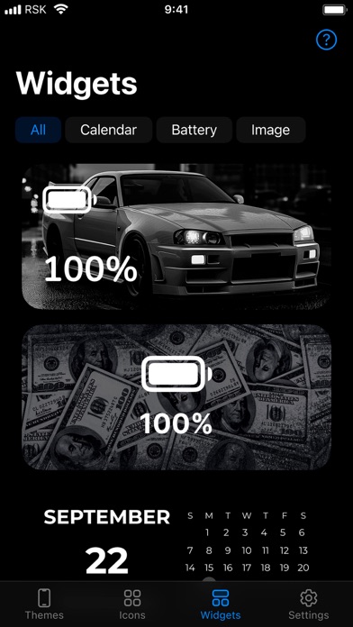 Reskin: Themes, Widgets, Icons Screenshot