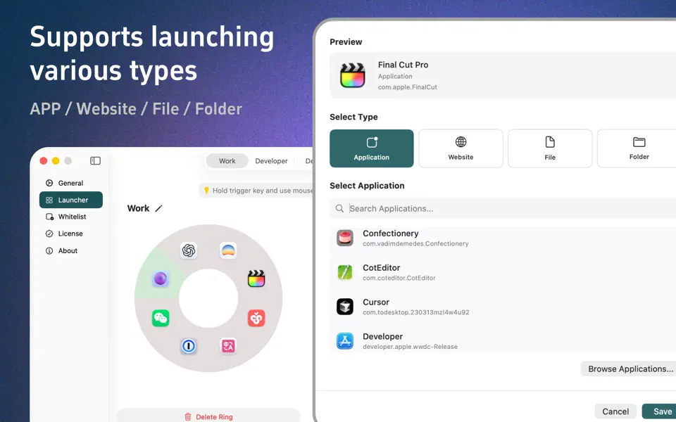 Screenshot 2 of OrbitRing Launcher 1.5.0