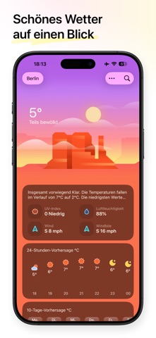 Weather mini – Reiseprognosen iPhone screenshot 1
