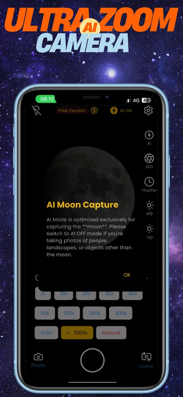 Screenshot #1 pour Galaxy Camera Ai : 1000x Zoom