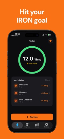 Iron Tracker: Ferritin Counter iPhone screenshot