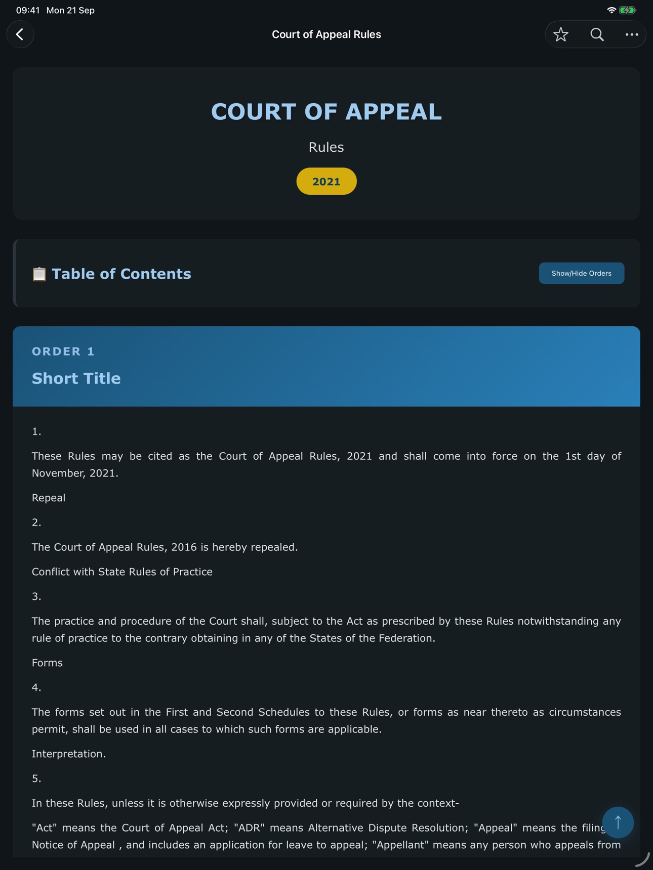 Screenshot 12 of Nigerian Court Rules