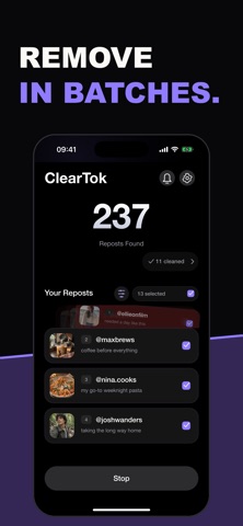 ClearTok: Repost Remover Screenshot 3 of 6