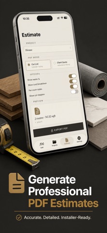 Floor Calculator & Carpet iPhone screenshot