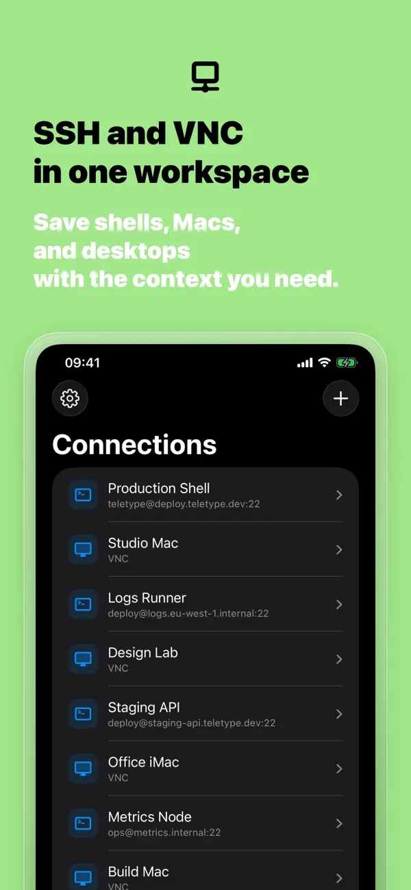#1. Teletype: SSH, RDP & VNC (iOS) Av: Sergio Fernandez Duran