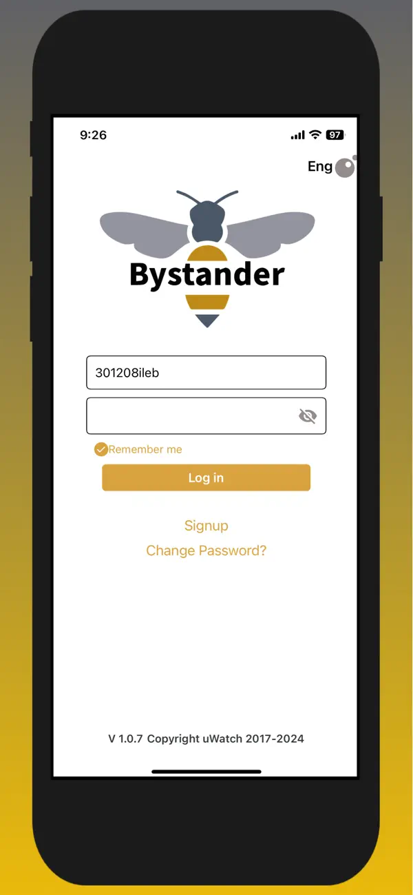 Screenshot #1 pour BeeWatch Bystander