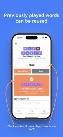 WordSolve for 5-Letter Puzzles screenshot