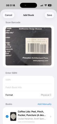 Pocket Shelf - Book Tracker iPhone screenshot