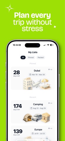 Travel Packing List: Bagio screenshot 1