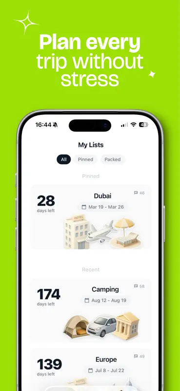 Travel Packing List: Bagio screenshot 1 of 7