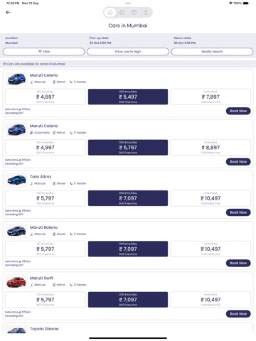 MyChoize-Self Drive Car Rental iPad screenshot 3