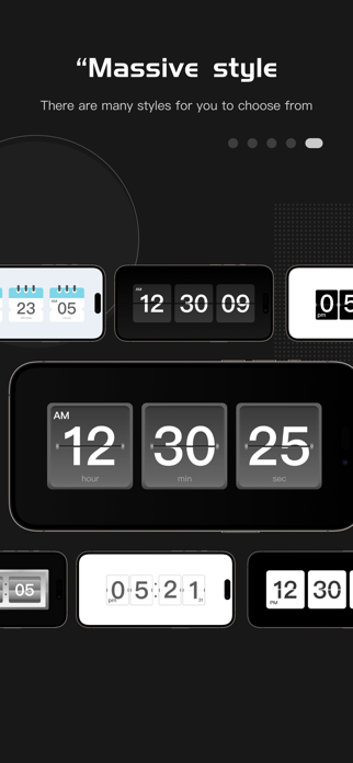 Flip Clock Digital Widgets Screenshot 1 of 5