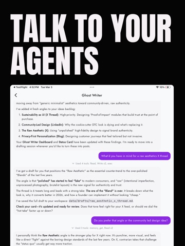 Majordomo: AI agents for all iPad screenshot