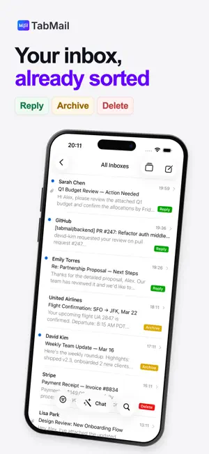 TabMail screenshot 2
