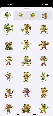 Jumpy Frogs Sticker Set Screenshot 1 of 5