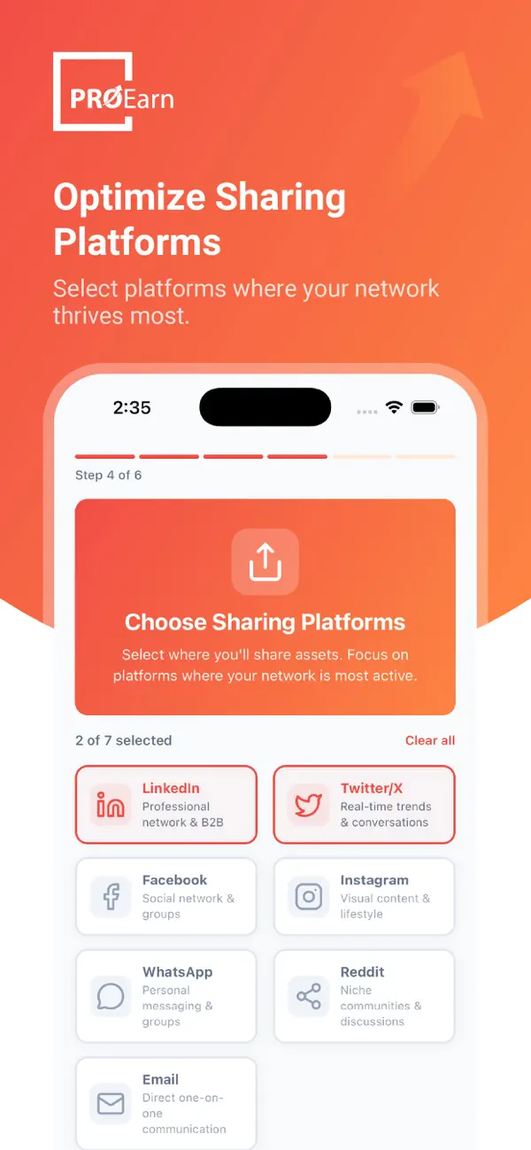 #5. PROearn (iOS) Podle: iEndorseU Inc.