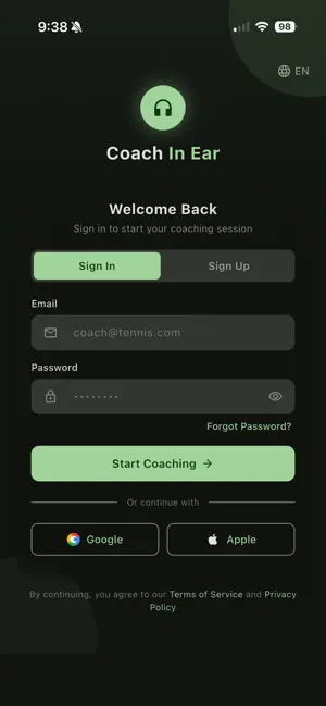 Coach In Ear screenshot 2