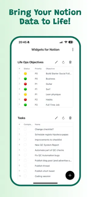 WFN: Widgets for Notion screenshot 2