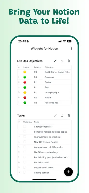 WFN: Widgets for Notion screenshot 2 of 3