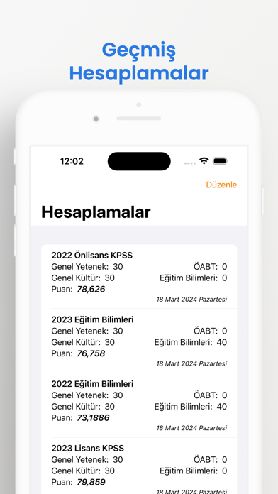 KPSS - Puan Hesaplama Screenshot