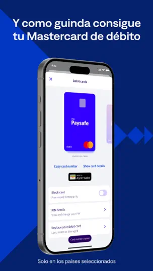 Captura de pantalla de PaysafeCard-sistema De Prepago en iPhone 7