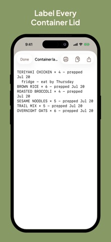 Prep Day: Weekly Meal Planner iPhone screenshot