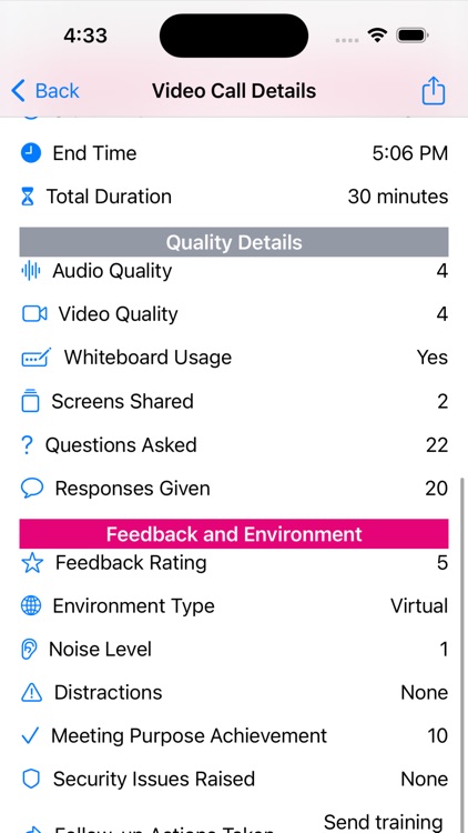 Video Calling Metrics - JTECH screenshot-3