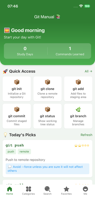 Git Manual Commands Reference Screenshot 1 of 5