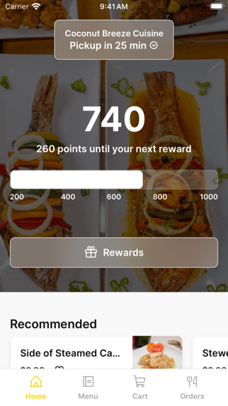 Coconut Breeze Cuisine iPhone screenshot 1 - Food & Drink app