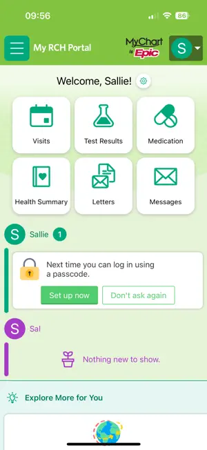 My RCH Portal screenshot 2