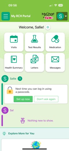 My RCH Portal screenshot