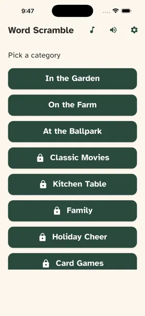 Word Scramble: Cloverbrook screenshot 1