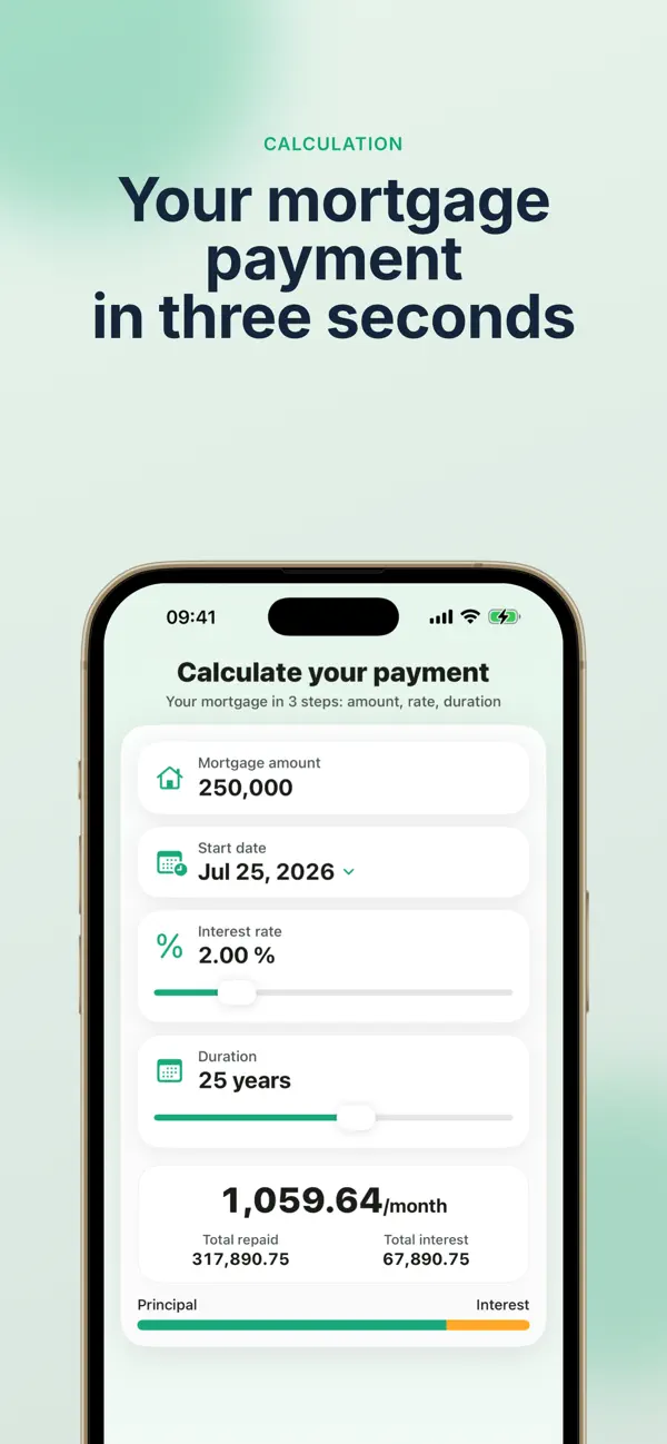 Screenshot #1 pour Mortgage Calculators