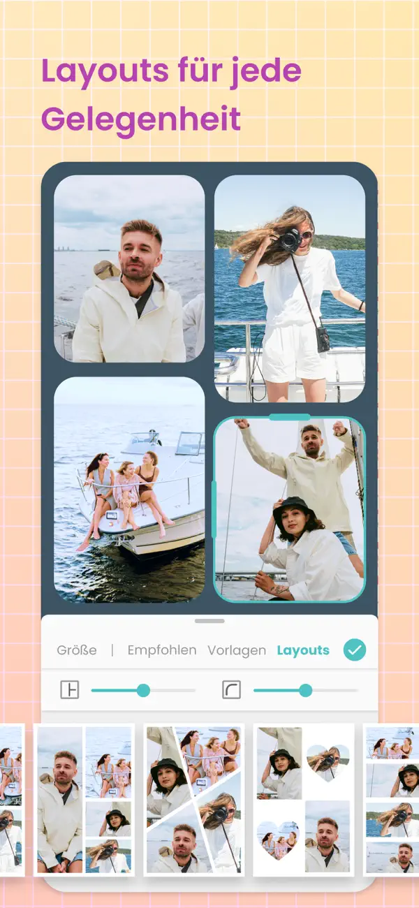 PicCollage: KI Foto Bearbeiten iPhone App Screenshot 1 – Foto & Video