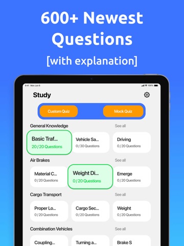 DMV Practice Test & CDL Prep iPad screenshot