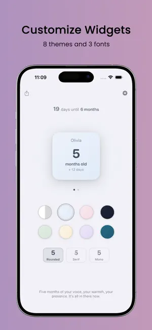 Tiny Days - Baby Age Widget screenshot 2