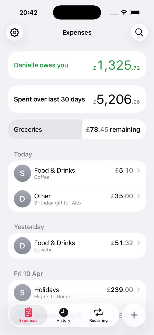 Screenshot #1 pour Our Expenses: Household Budget