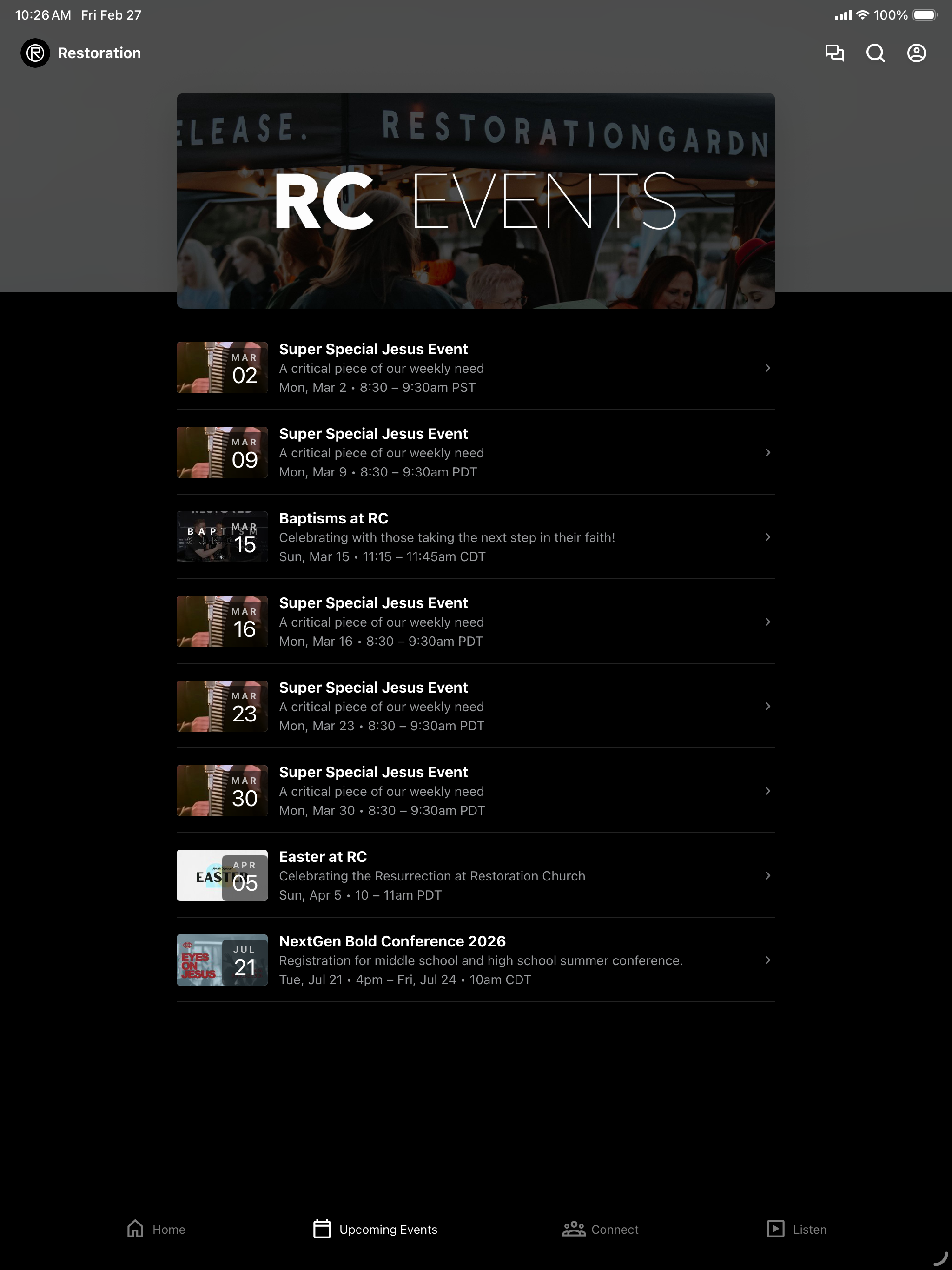 Restoration Church Gardner screenshot 6