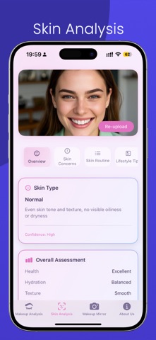 AI Makeup Mirror-Skin Analysis iPhone screenshot