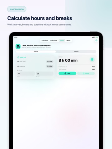 VAT Calculator % iPad screenshot