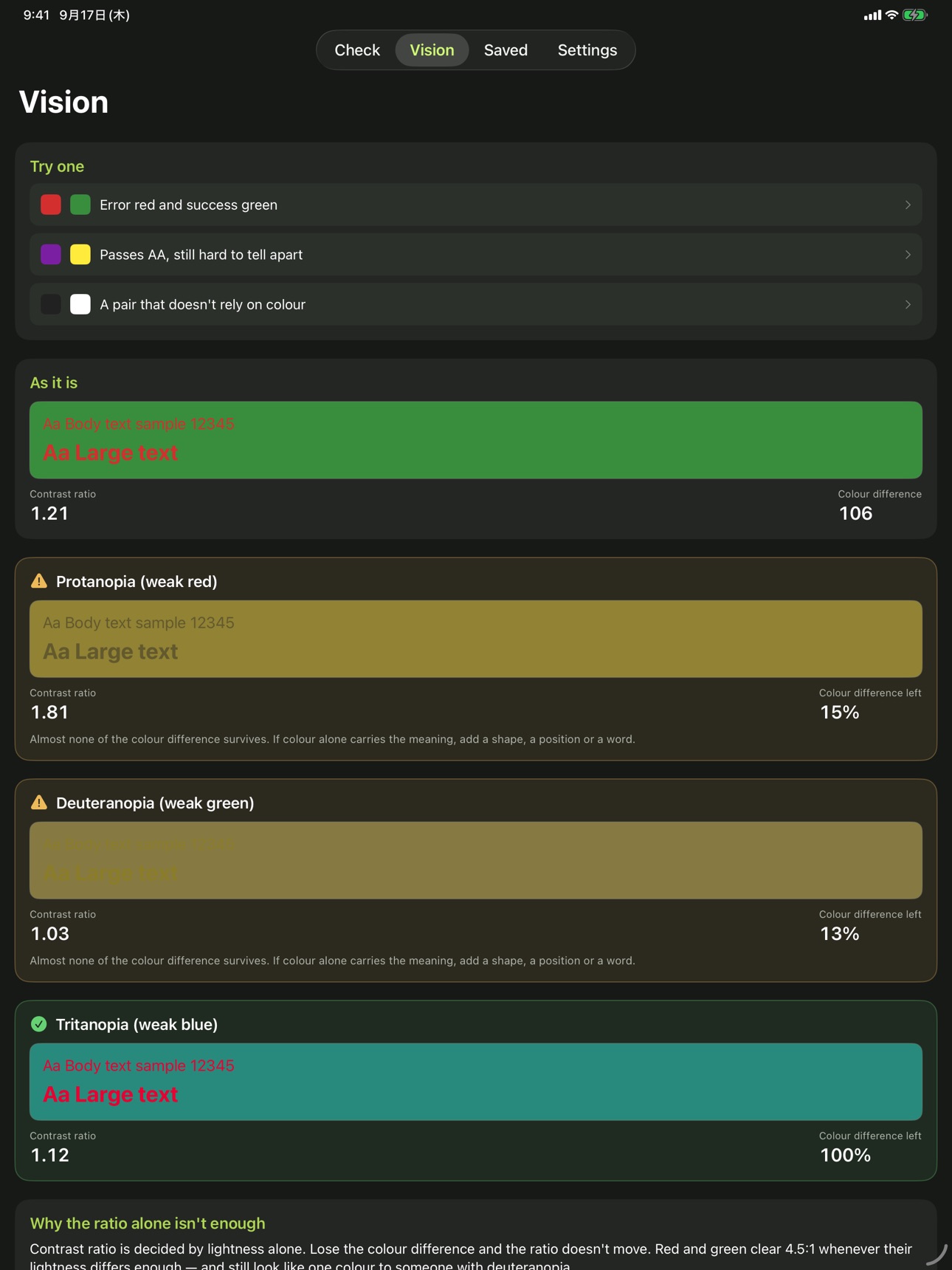 Screenshot 9 of WCAG Contrast Check