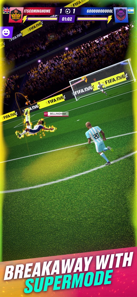 FIFA Rivals - Mobile Soccer - Observe the activation of Super Mode during gameplay, allowing players to execute spectacular moves and gain a tactical advantage on the pitch.