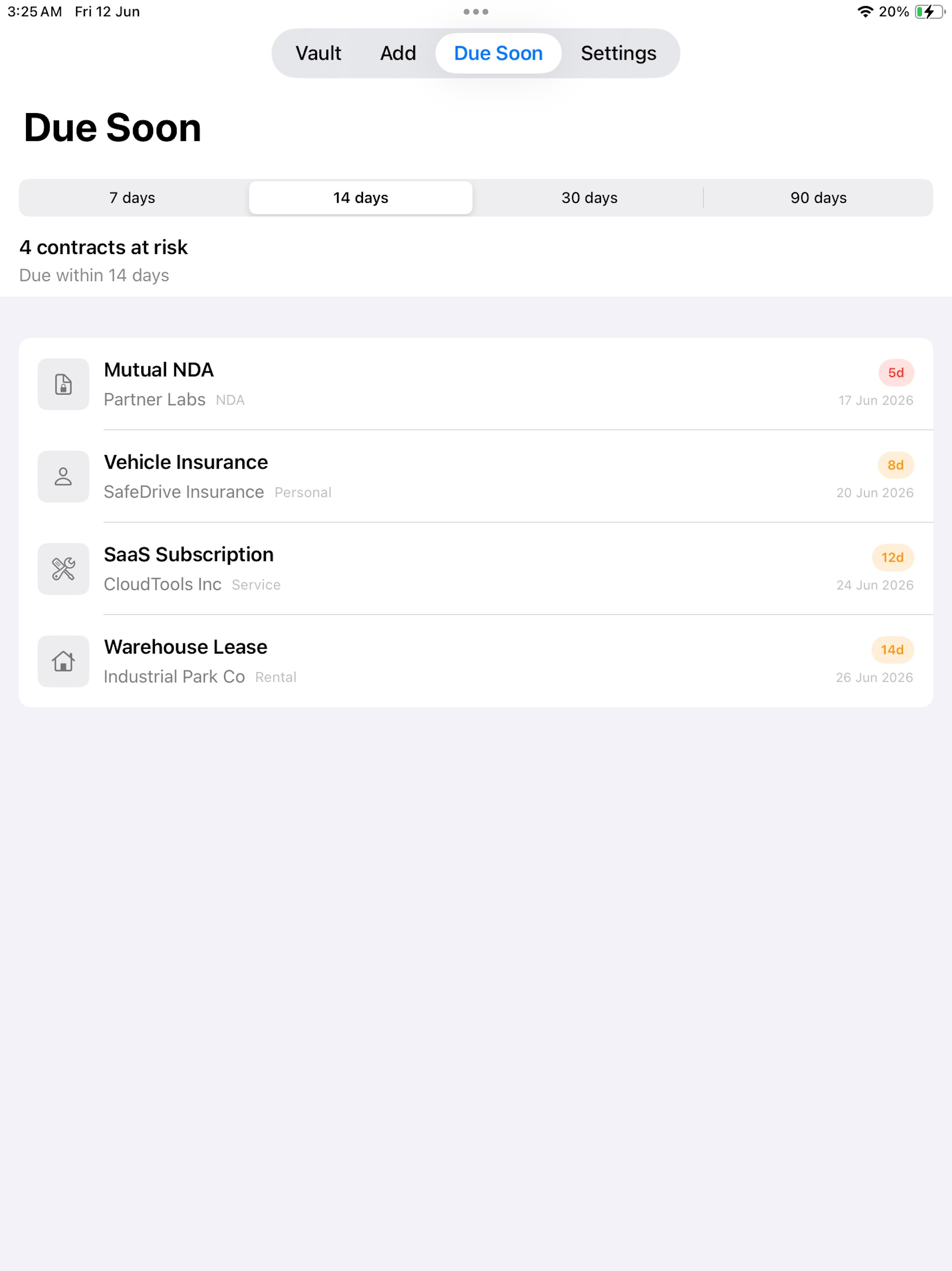 Contract Vault screenshot 5