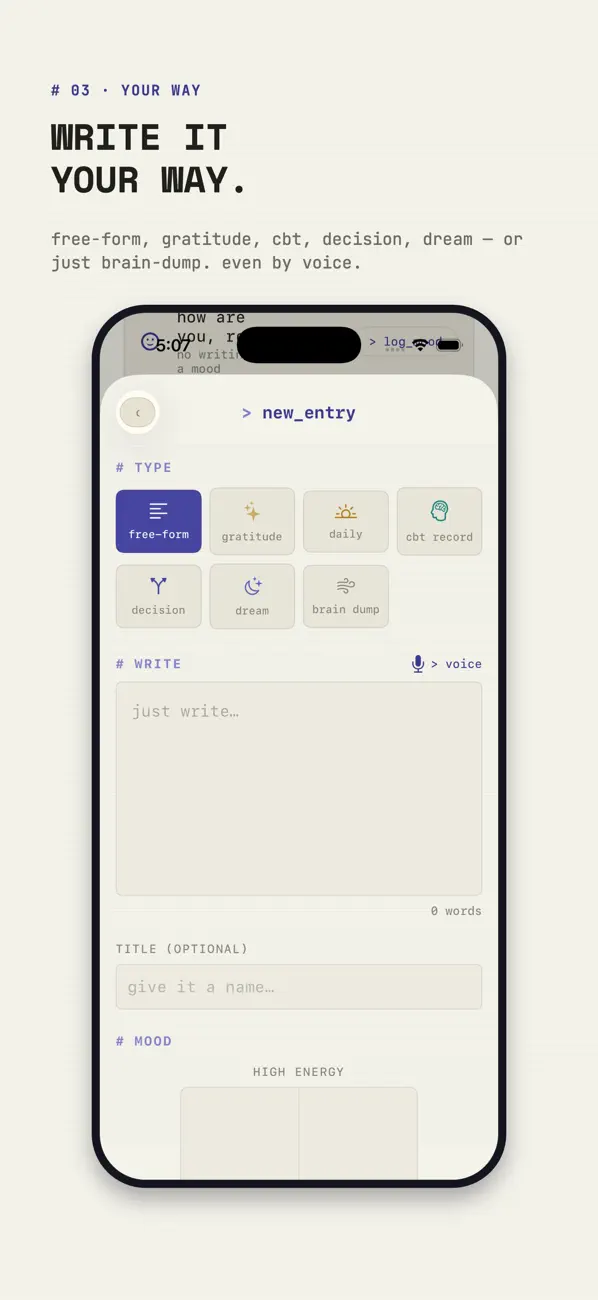 Screenshot #3 pour AI Journal & Diary CAIRN PRO