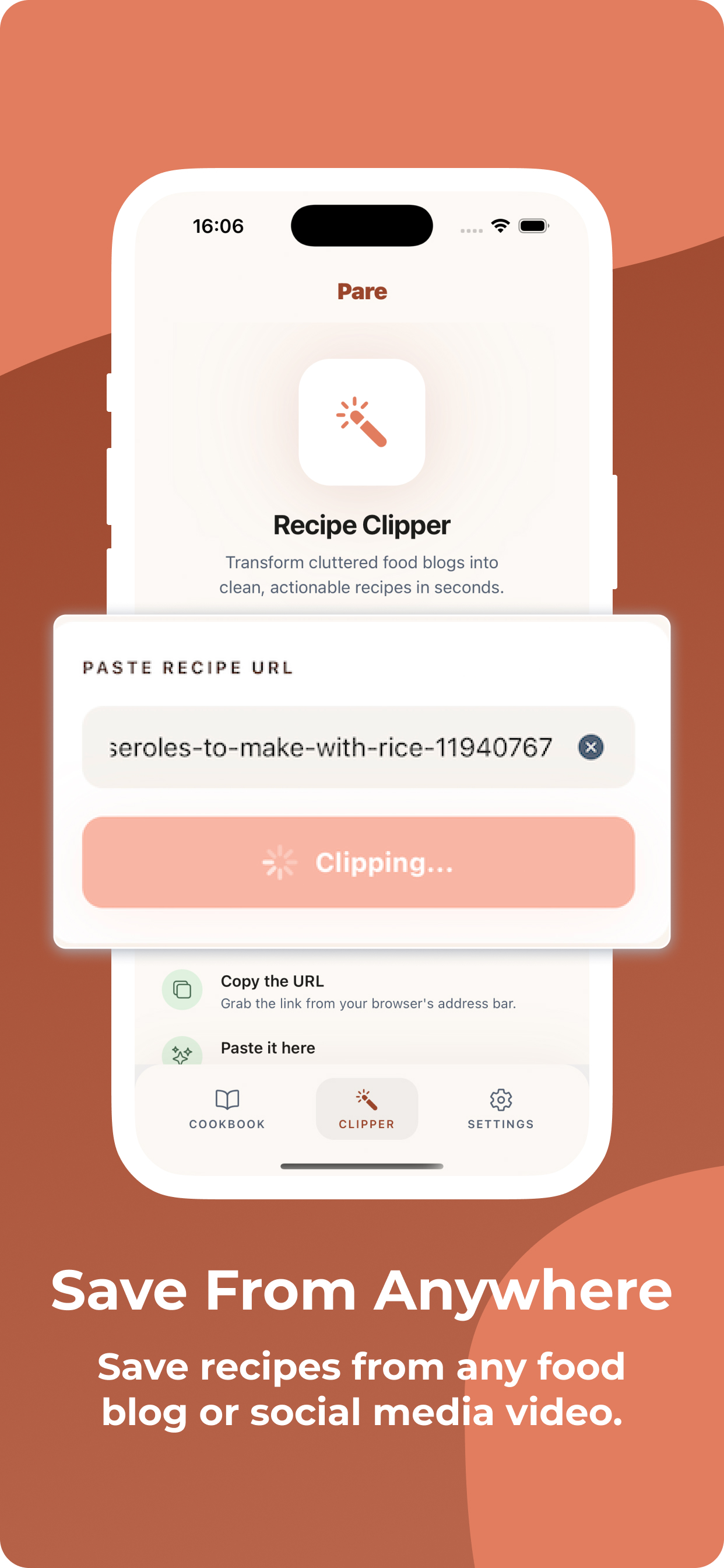 Pare: Save Video Recipes